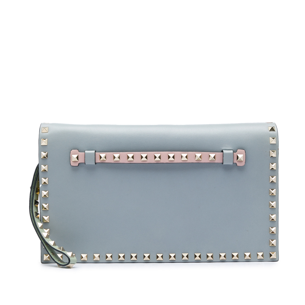 Pre-Loved Valentino Nappa Watercolor Rockstud Wristlet Clutch